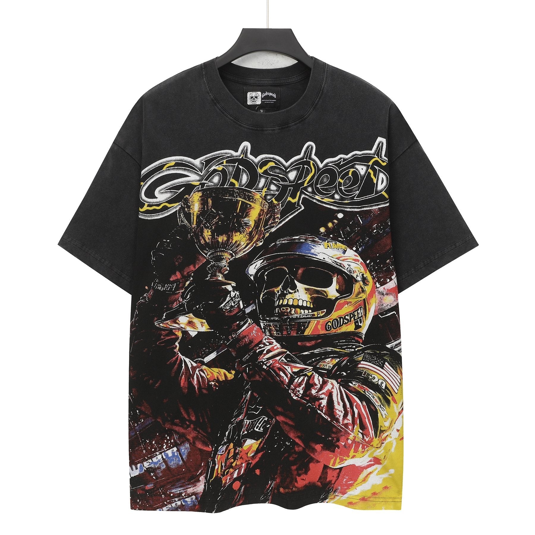 Godspeed Racer Skull Graphic T-Shirt — hero