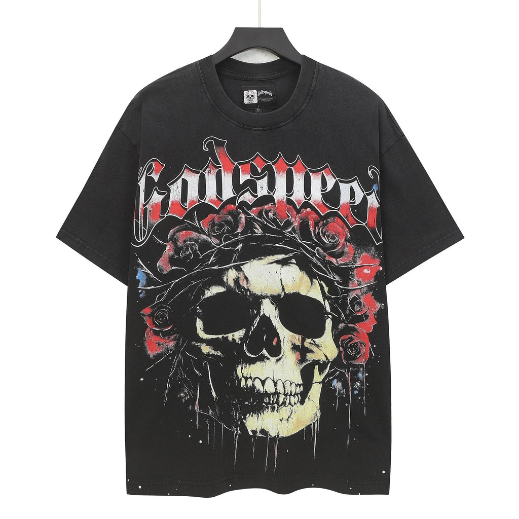 Godspeed Skull & Roses Graphic T-Shirt — hero