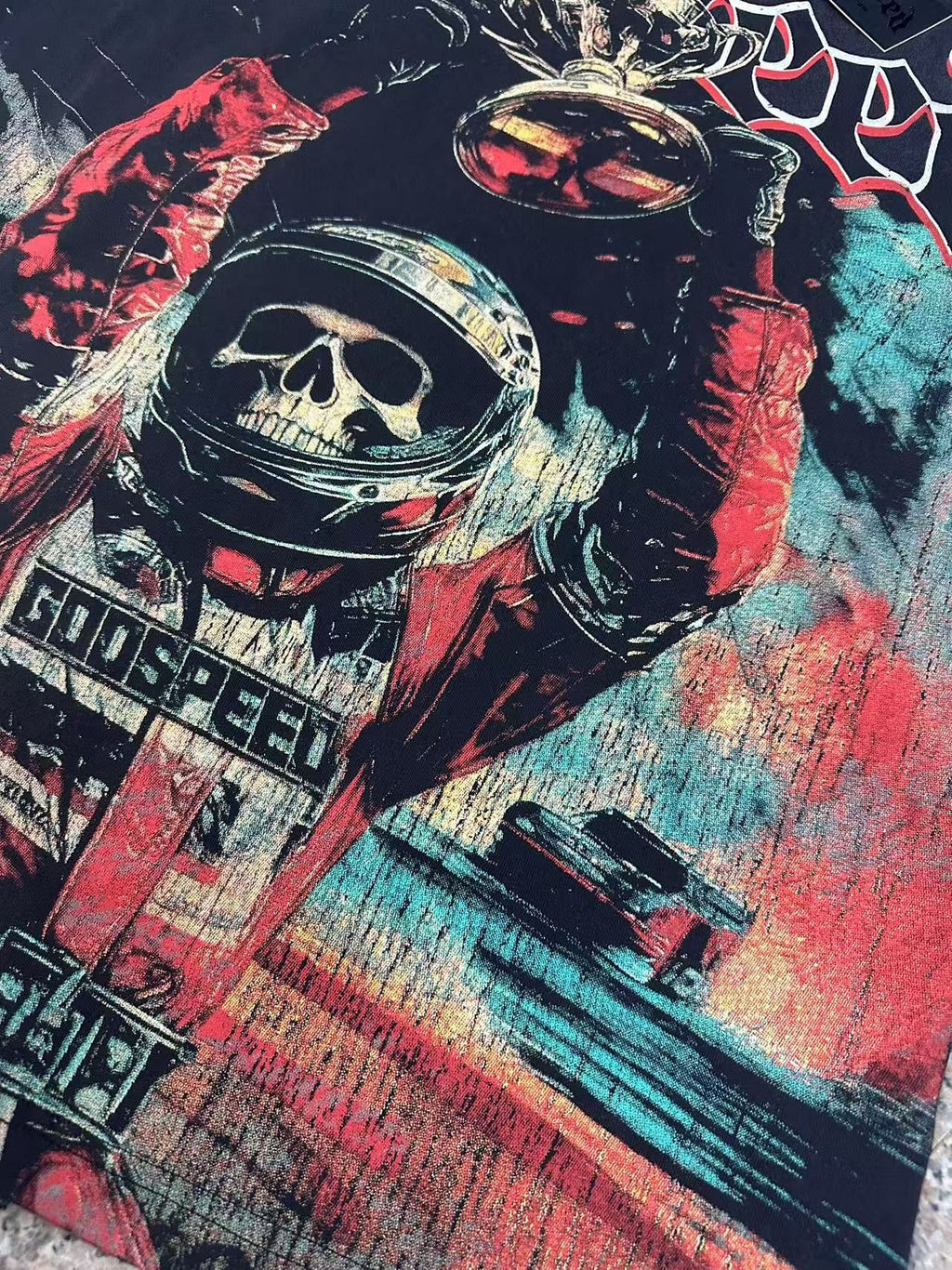 Godspeed Racing Skull Graphic T-Shirt — detail