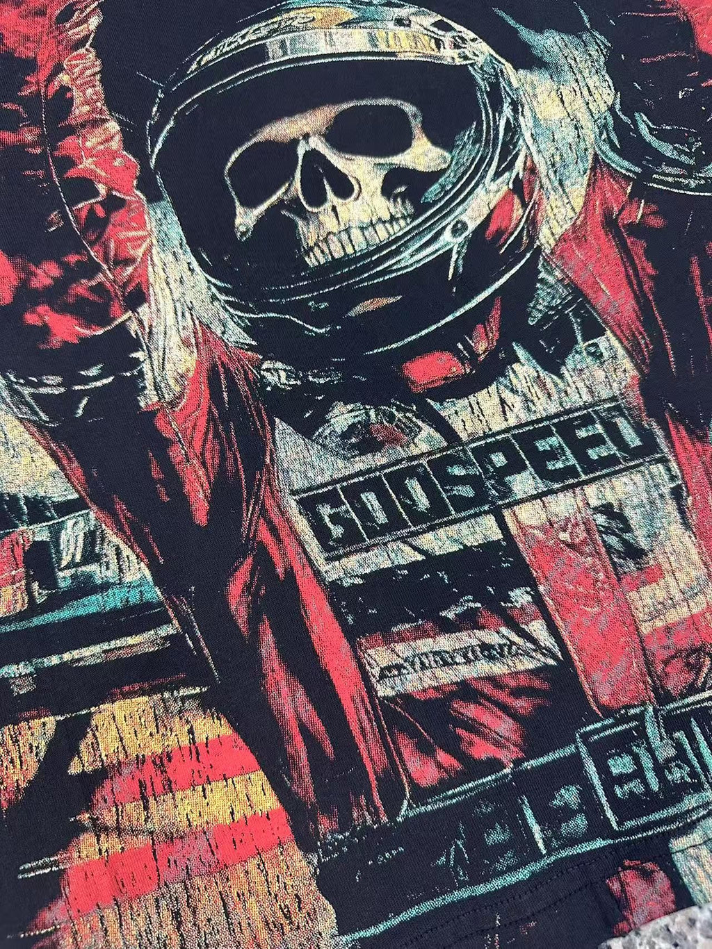 Godspeed Racing Skull Graphic T-Shirt — detail