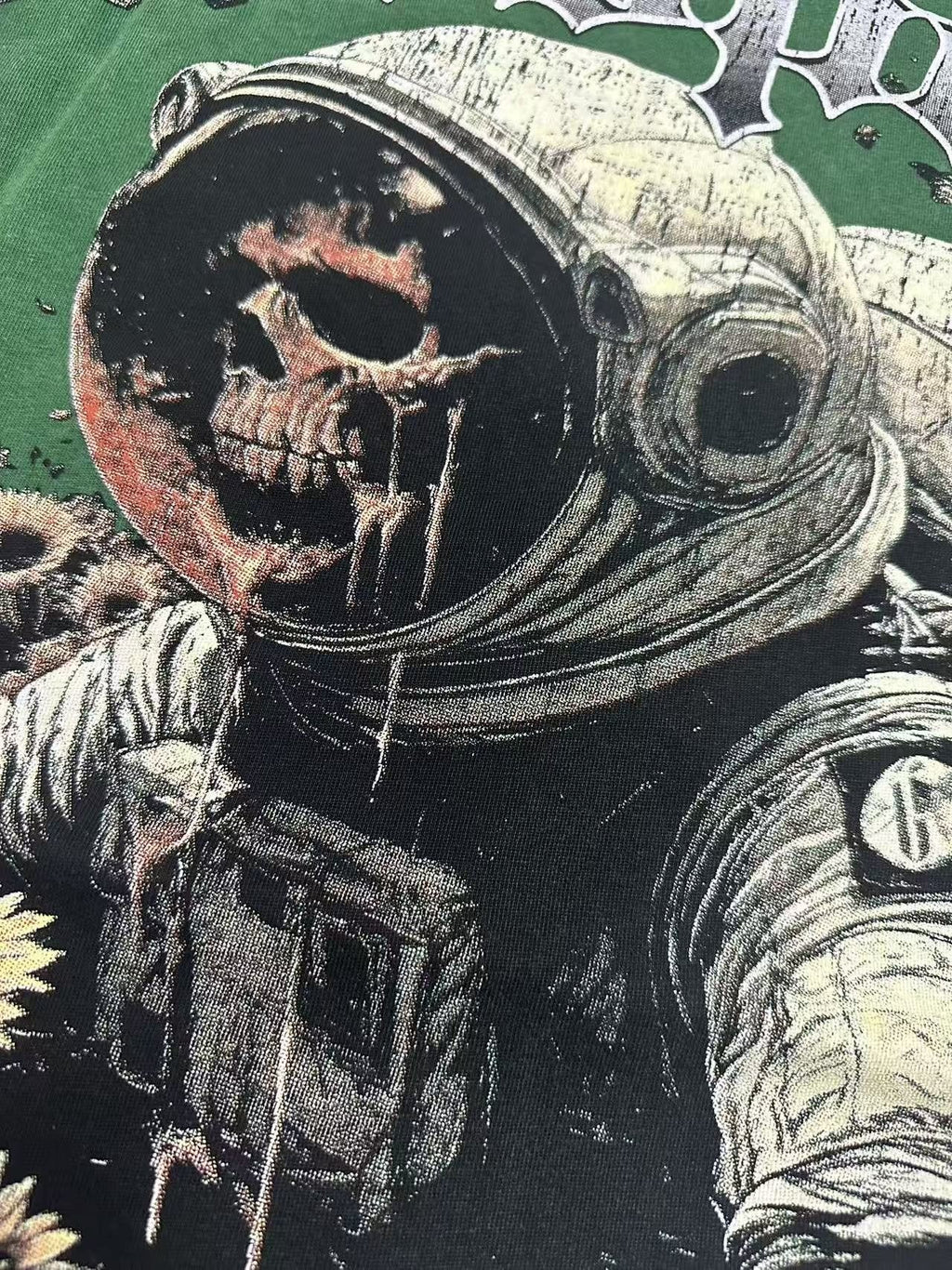 Godspeed Sunflower Astronaut Graphic T-Shirt — detail