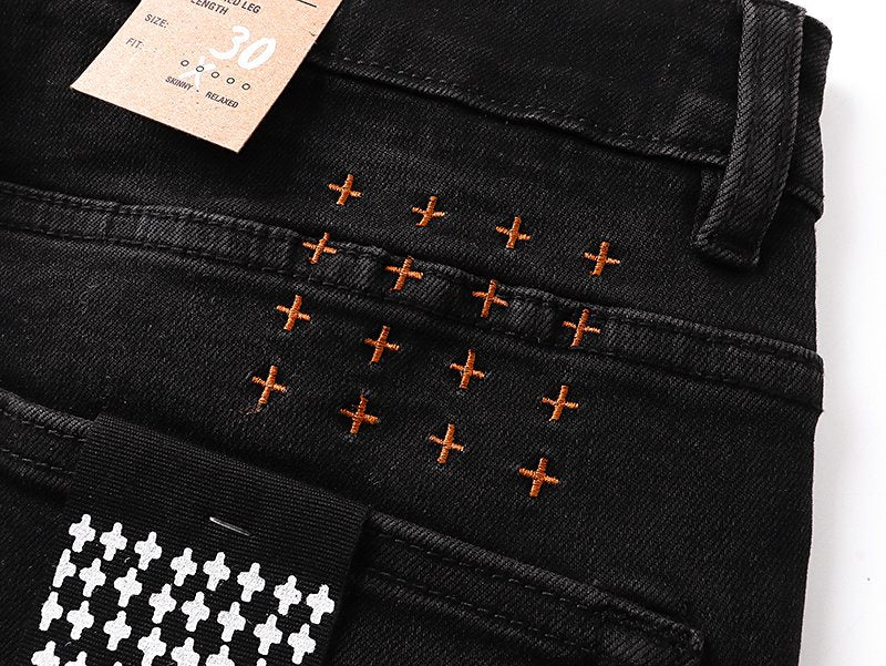 Ksubi Royalty Heroism Slim Tapered Black Jeans — detail