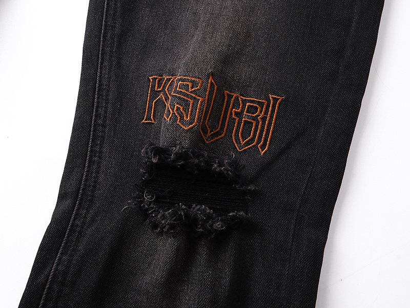 Ksubi Royalty Heroism Slim Tapered Black Jeans — detail