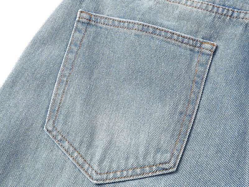 Ksubi Light Blue Embroidered Straight-Leg Jeans — detail