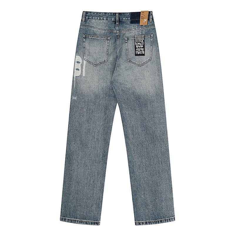 Ksubi Light Blue Straight-Leg Jeans — back