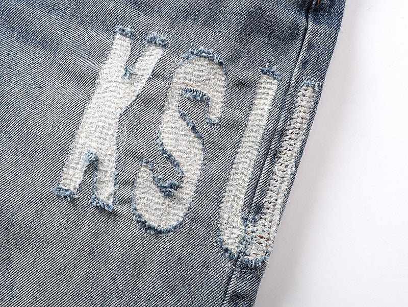 Ksubi Light Blue Straight-Leg Jeans — detail