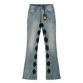 LOSTSHDWS Light Blue Flower Applique Flared Jeans — hero