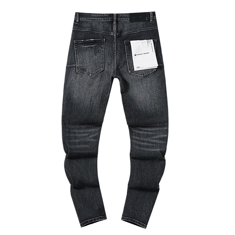 Purple Brand Black Distressed Jeans — back
