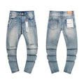 Purple Brand Light Blue Distressed Skinny Jeans — hero