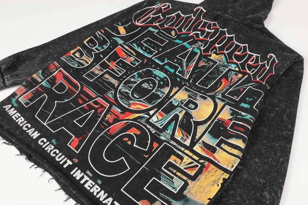 Godspeed Death Before Race Graphic Hoodie — detail