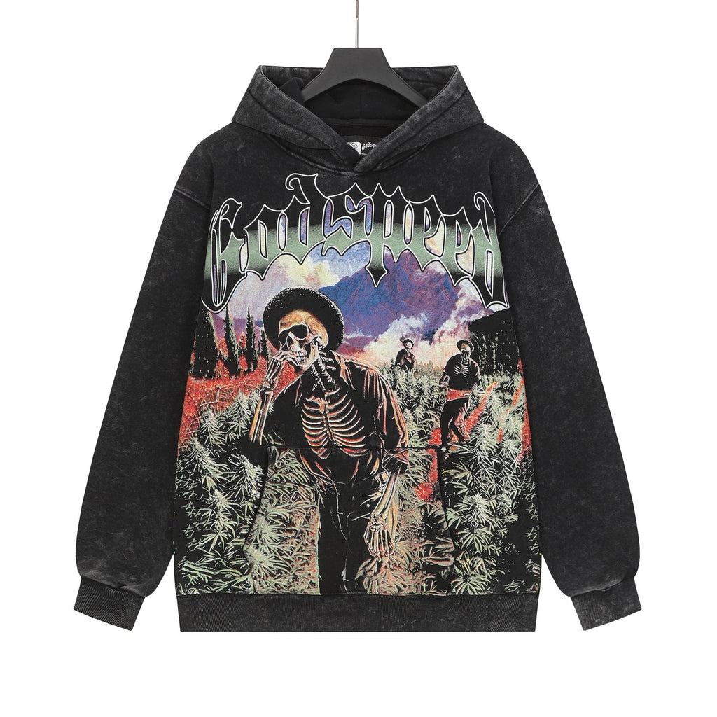 Godspeed Out of Many One Graphic Acid Wash Hoodie — hero