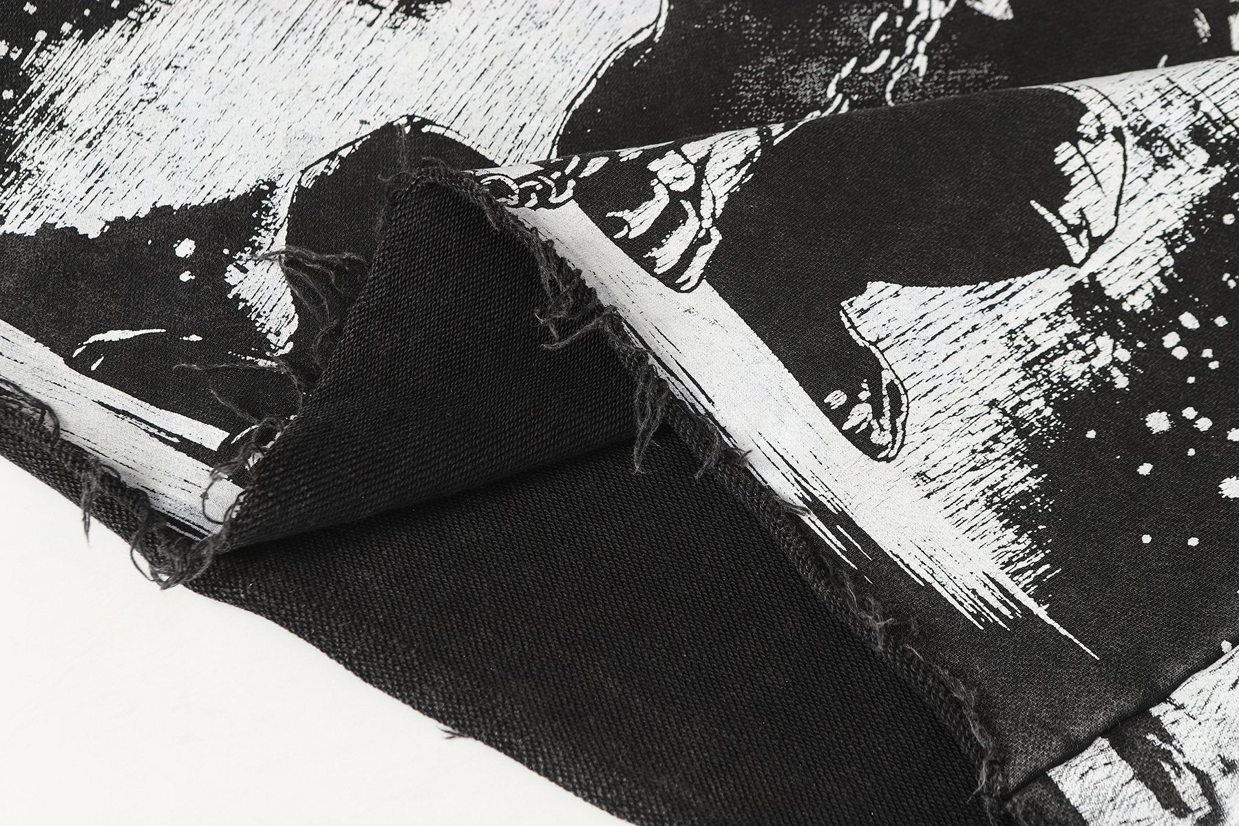 Godspeed Dog & City Graphic Raw-Hem Hoodie — detail