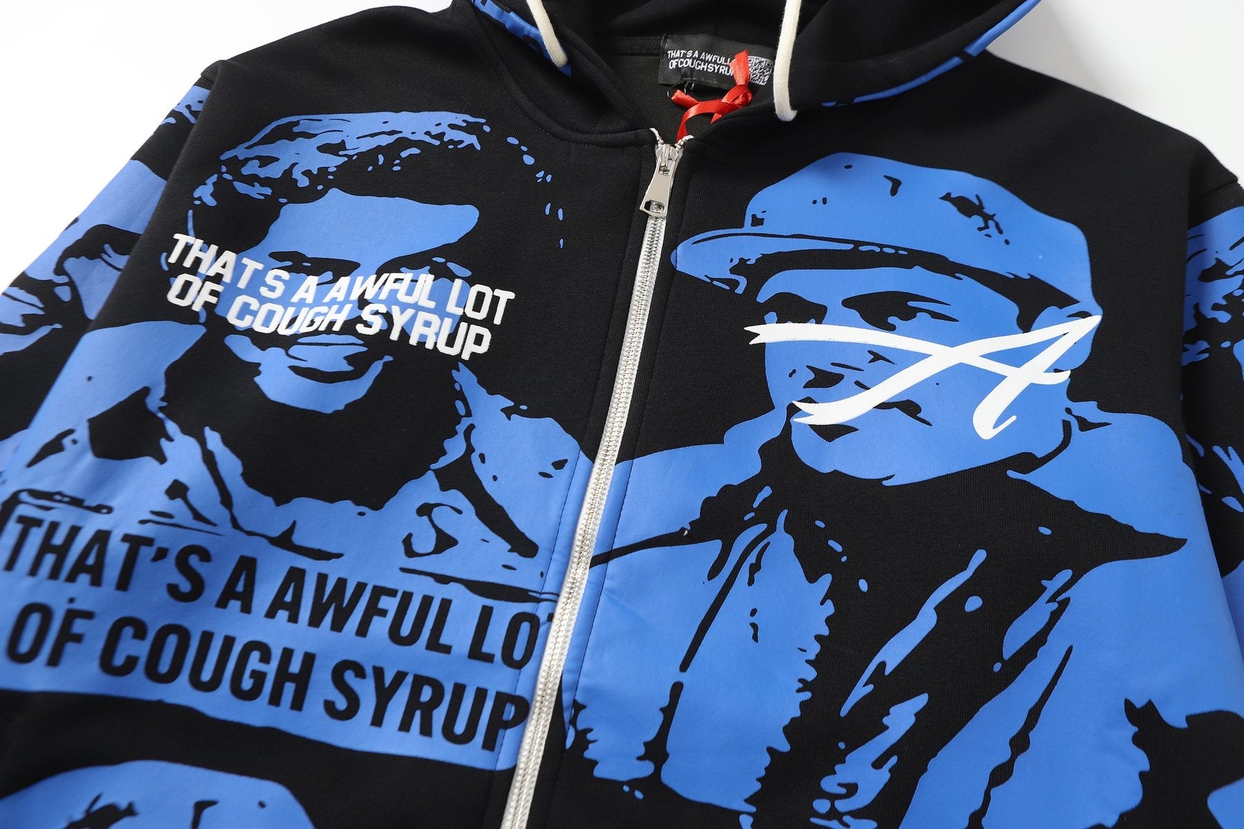 THAT'S A AWFUL LOT OF COUGH SYRUP Rising Star Graphic Zip Hoodie & Sweatpants Matching Set — detail