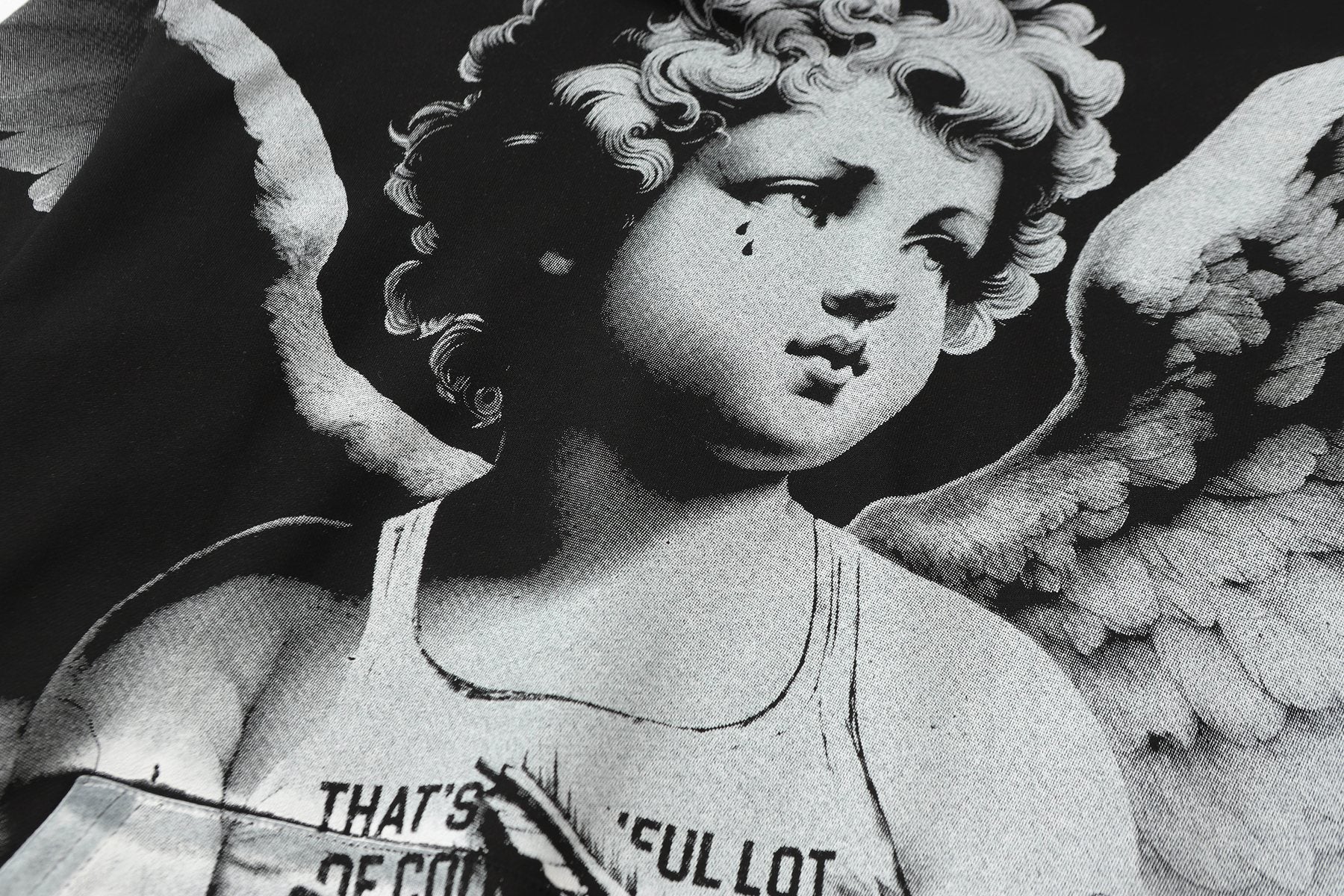 THAT'S A AWFUL LOT OF COUGH SYRUP Angel Tears Graphic Hoodie — detail