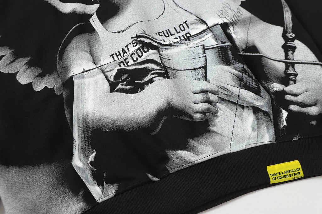 THAT'S A AWFUL LOT OF COUGH SYRUP Angel Tears Graphic Hoodie — detail