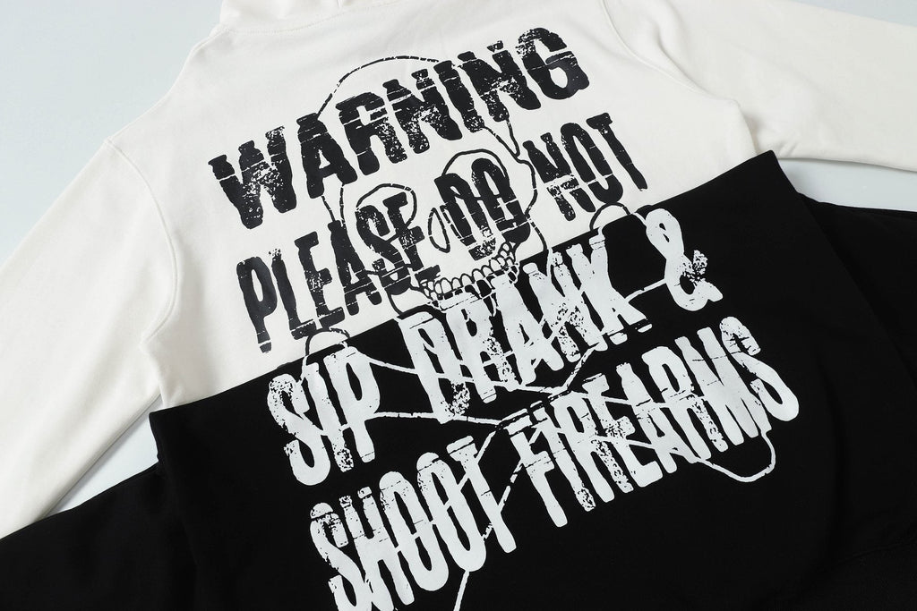 THAT'S A AWFUL LOT OF COUGH SYRUP Warning Graphic Hoodie — detail