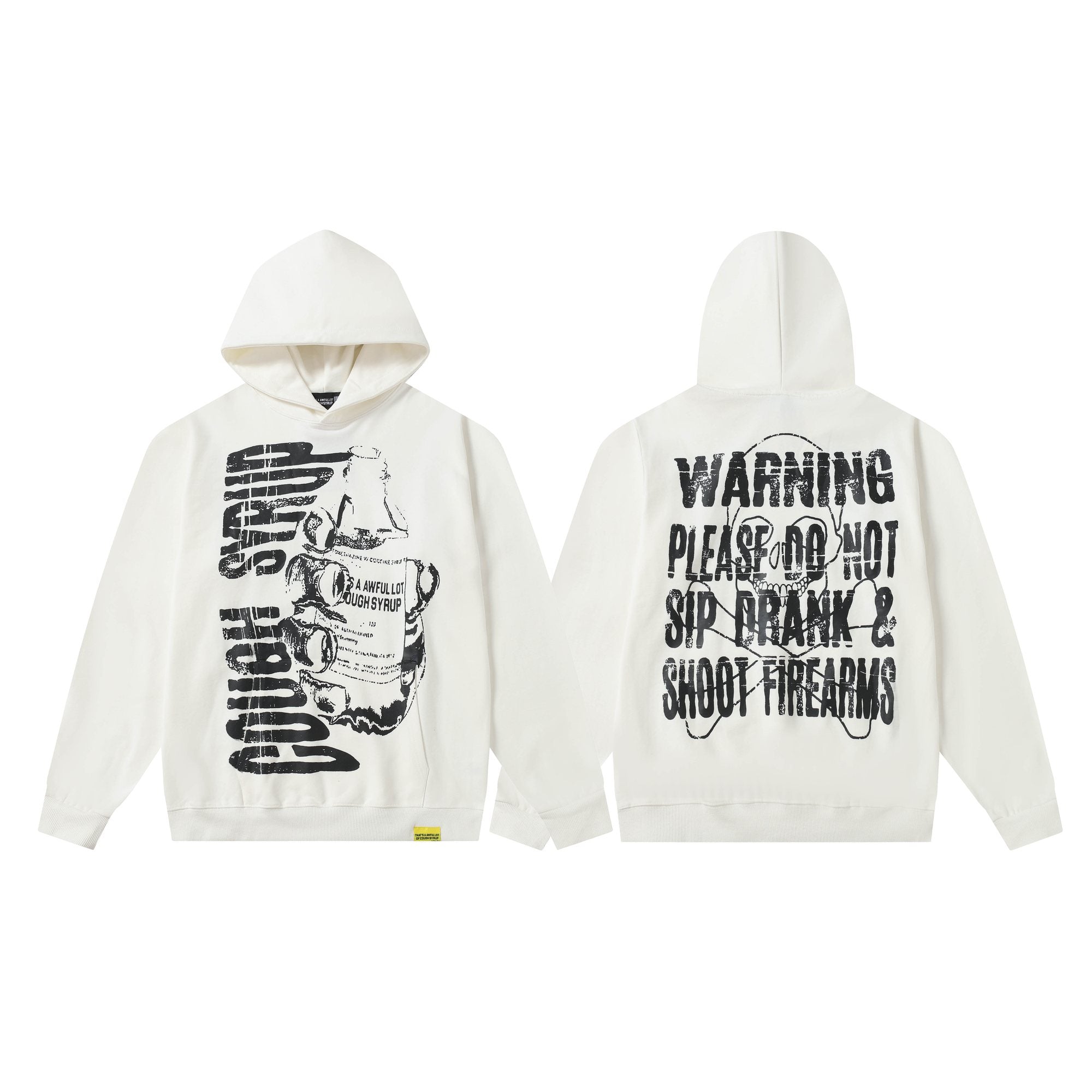 THAT'S A AWFUL LOT OF COUGH SYRUP Warning Graphic Hoodie — hero