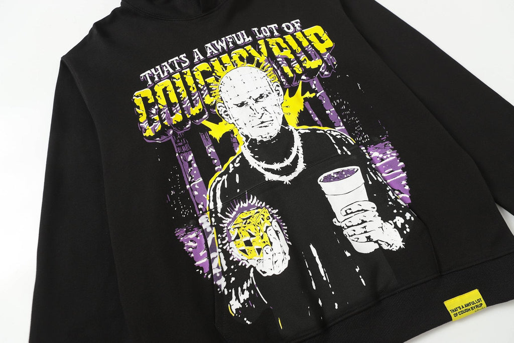 THAT'S A AWFUL LOT OF COUGH SYRUP Star Graphic Hoodie — detail