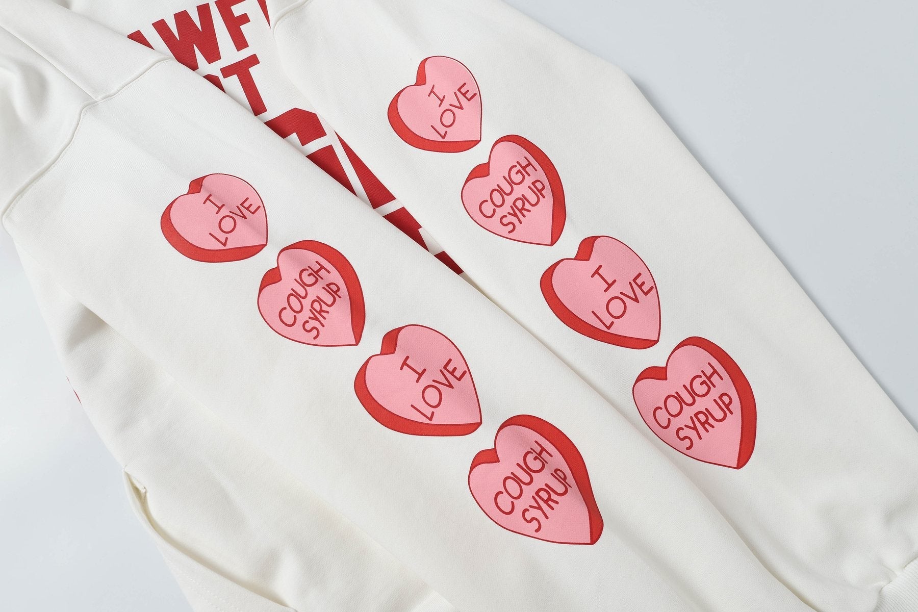 THAT'S A AWFUL LOT OF COUGH SYRUP Angel Tears Graphic Hoodie — detail