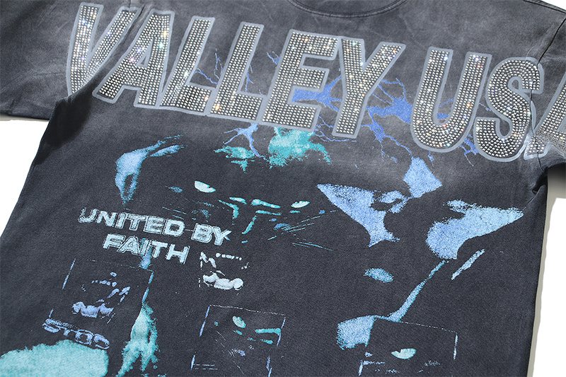 VALE USA United by Faith Rhinestone Graphic T-Shirt — detail
