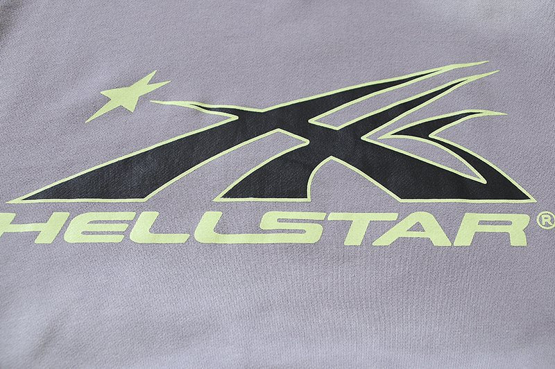 Hellstar Washed Gray Graphic Hoodie — detail