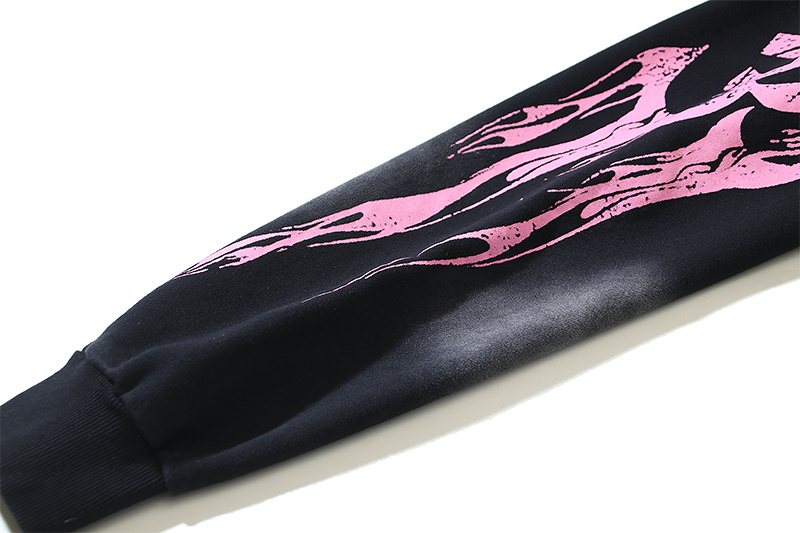 Hellstar Washed Black Graphic Pullover Hoodie — detail