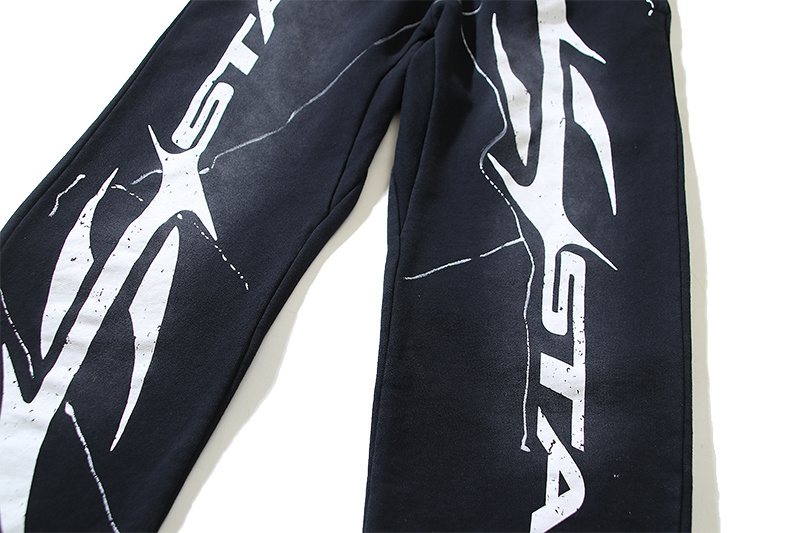 Hellstar Washed Star Graphic Sweatpants — fabric_closeup