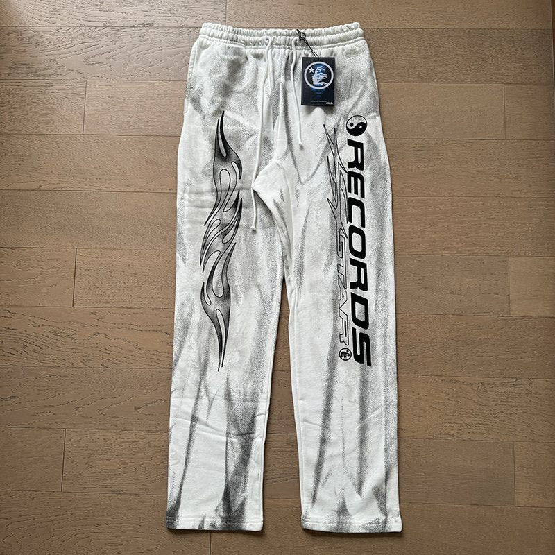Hellstar Records Graphic Washed White Pants — context