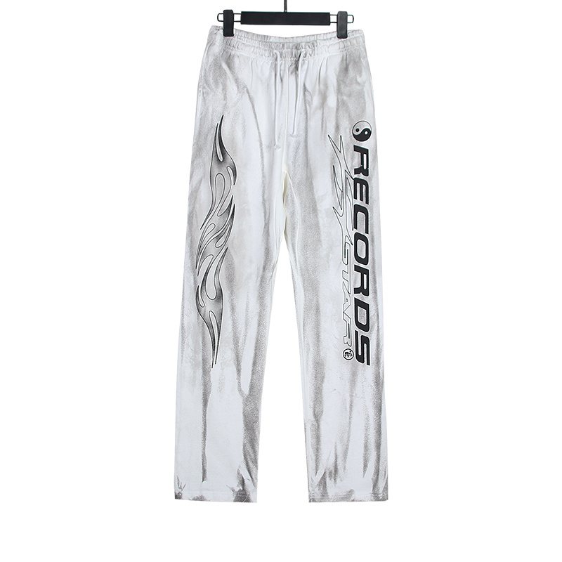 Hellstar Records Graphic Washed White Pants — hero