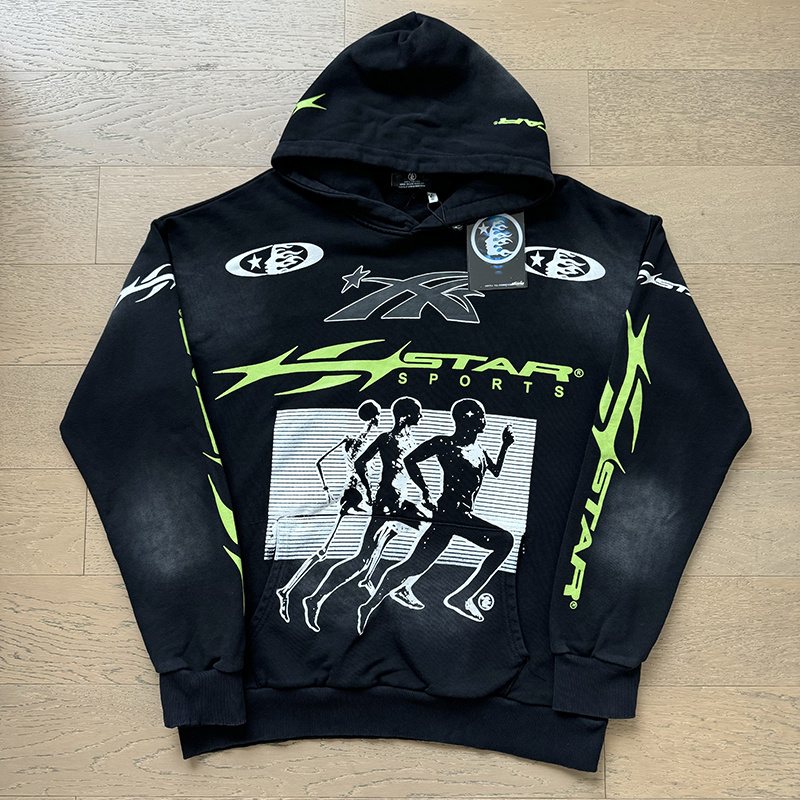 Hellstar Star Sports Washed Hoodie & Sweatpants Set — front
