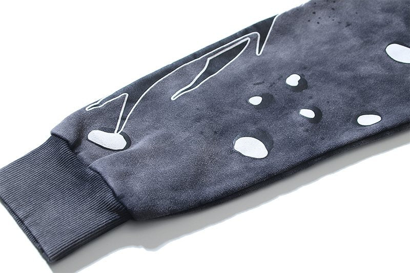 Hellstar Washed Splatter Graphic Hoodie — detail