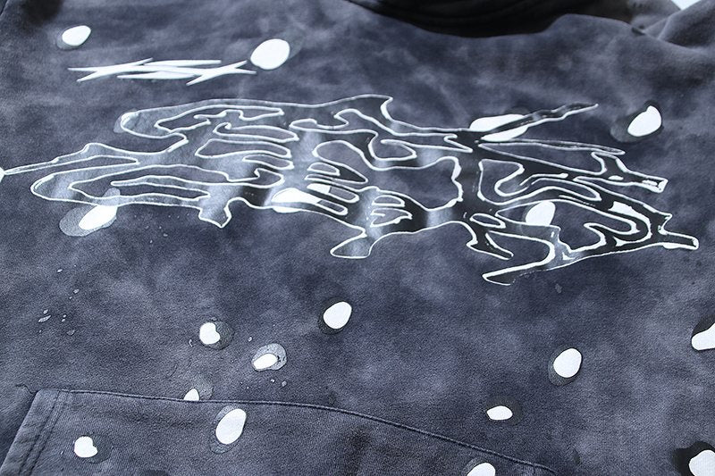 Hellstar Washed Splatter Graphic Hoodie — detail