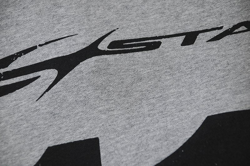 Hellstar Washed Gray Zip-Up Graphic Hoodie — detail