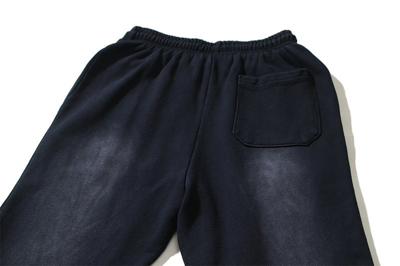 Hellstar Washed Black Front Graphic Sweatpants — detail