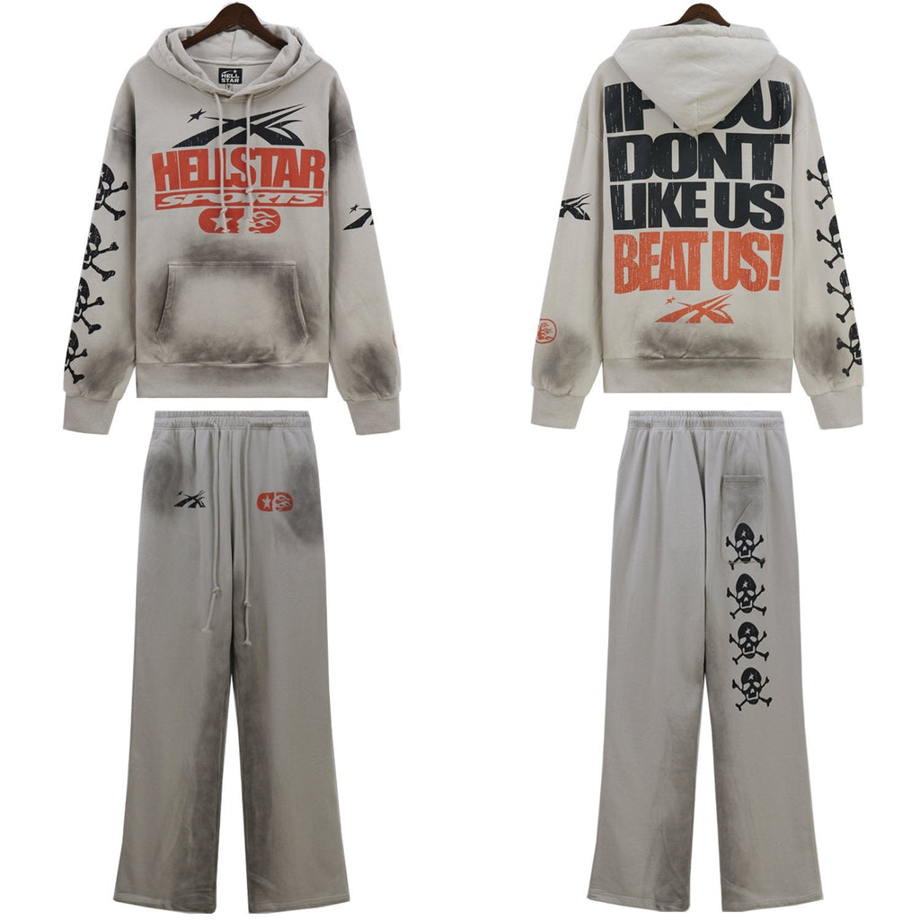 Hellstar Skull Graphic Hoodie & Sweatpants Set — front
