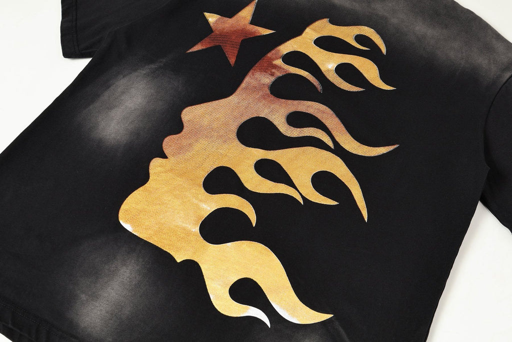Hellstar Screaming Head Star Graphic T-Shirt — detail