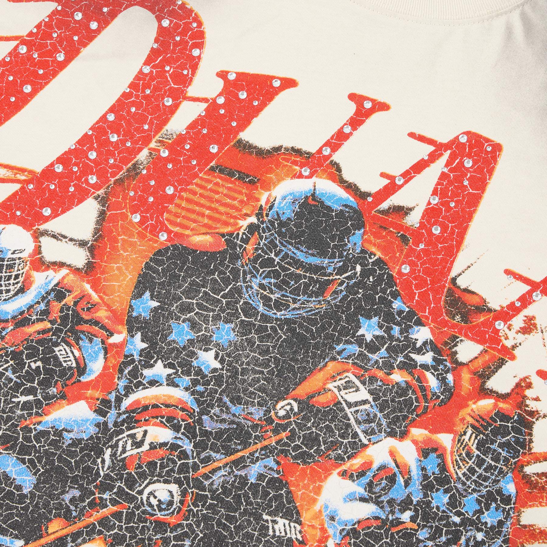 Rough Play Goal Hockey Tie-Dye Graphic T-Shirt — detail