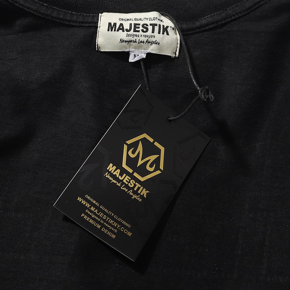 MAJESTIK Bulldog Rhinestone Graphic Cropped T-Shirt — hang_tag