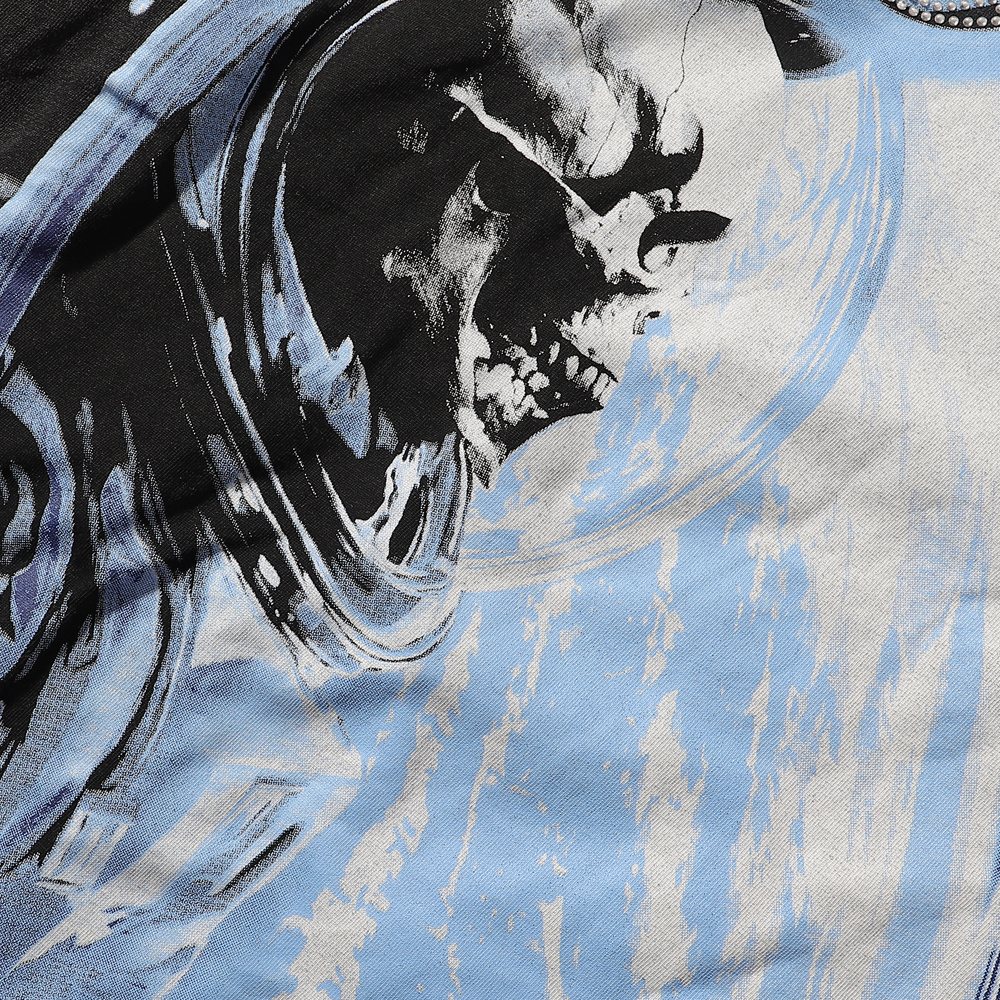 MAJESTIK Astronaut Skull Graphic T-Shirt — detail