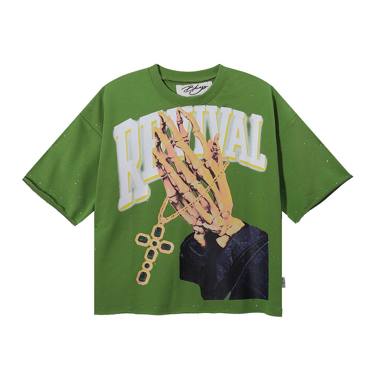 BKYS Revival Rhinestone Graphic Cropped T-Shirt — hero