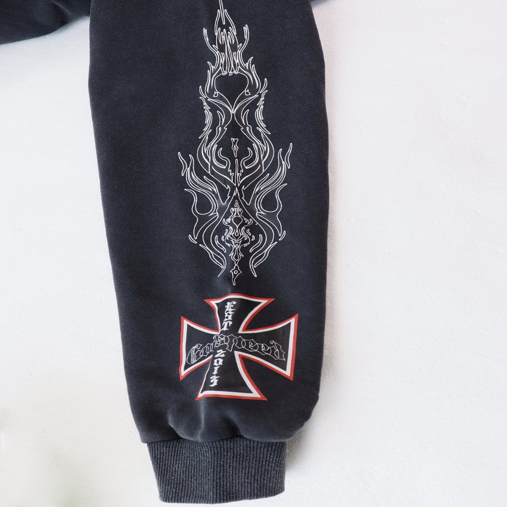 Godspeed Hollywood Hills Fire Graphic Hoodie — detail