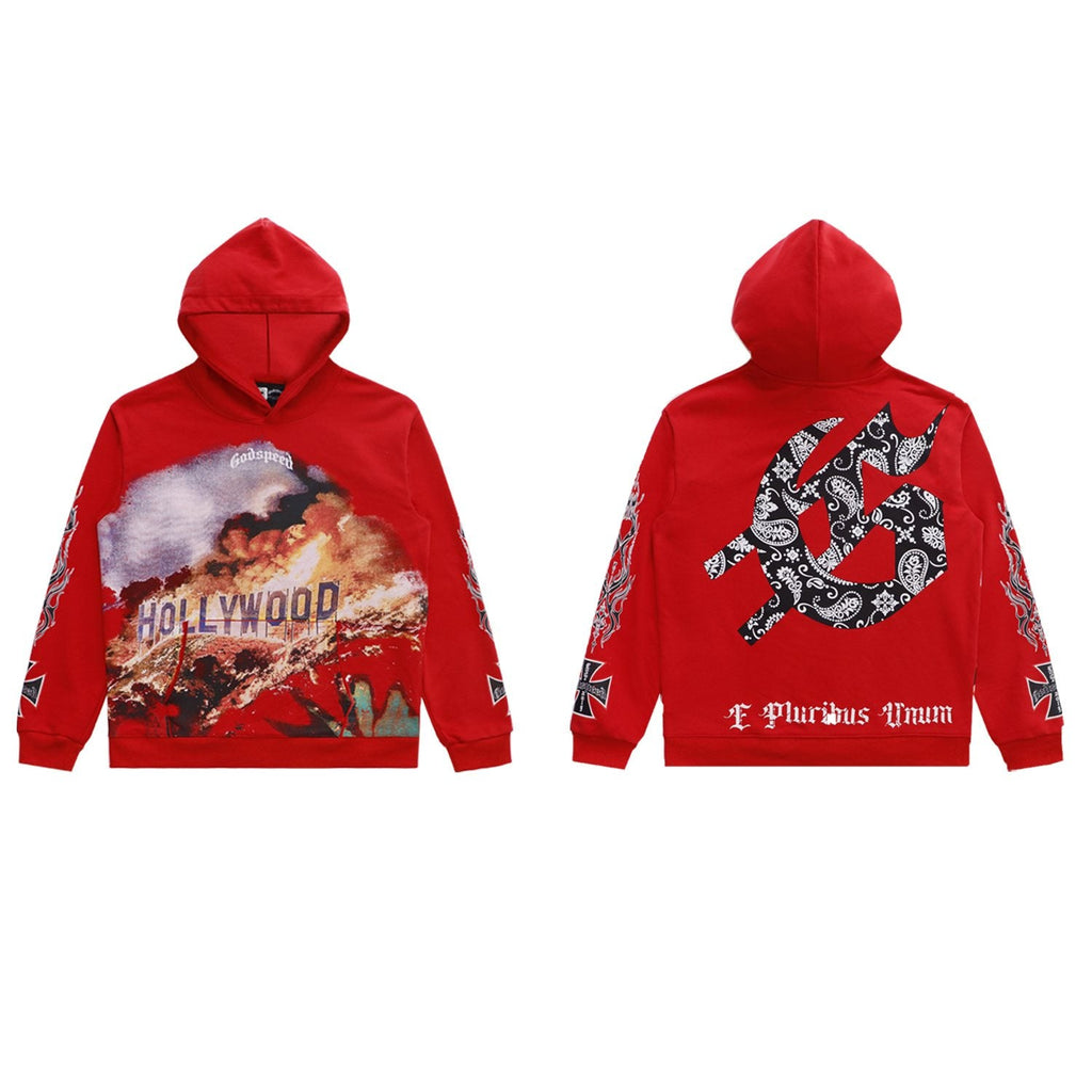 Godspeed Hollywood Hills Fire Graphic Hoodie — hero