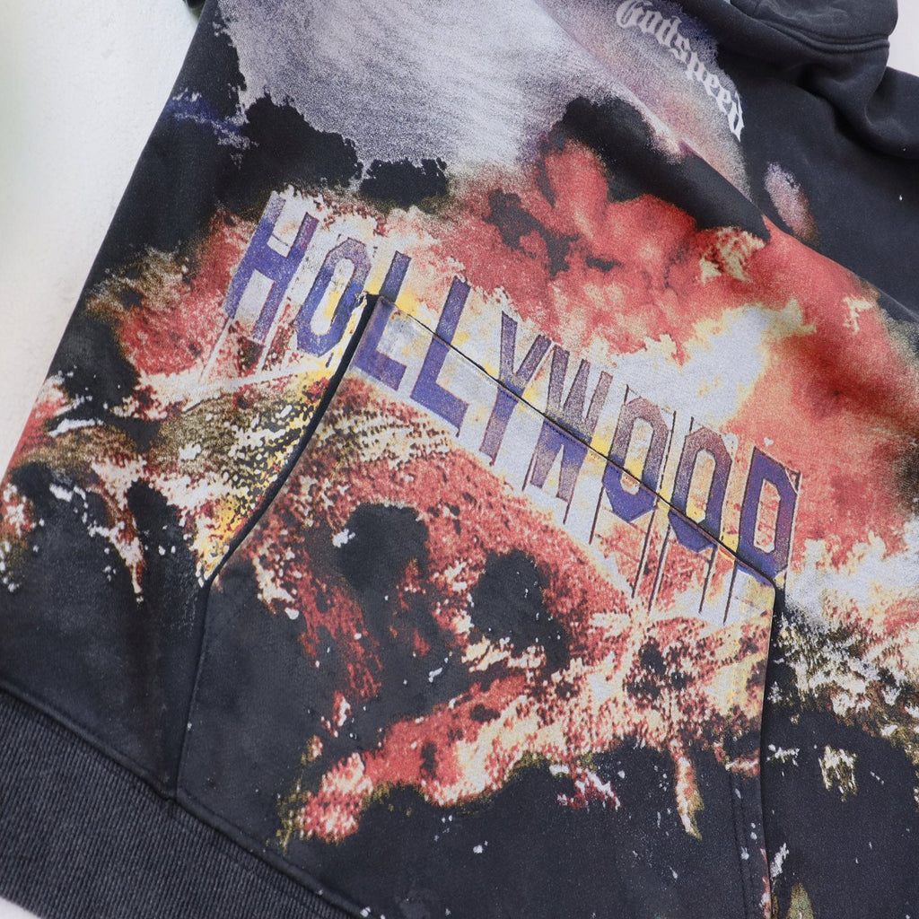 Godspeed Hollywood Hills Fire Graphic Hoodie — detail