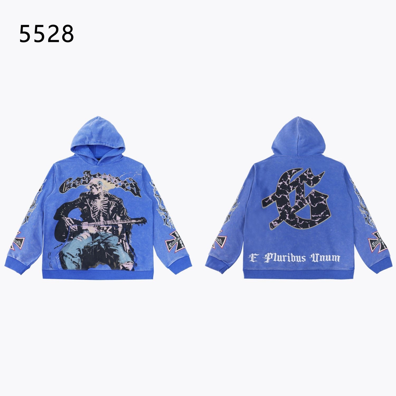 Godspeed Skeleton Guitarist Graphic Hoodie — front