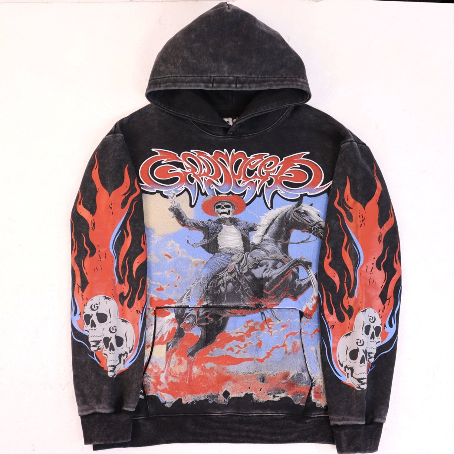 Godspeed Out of My Mind Cowboy Graphic Hoodie — front