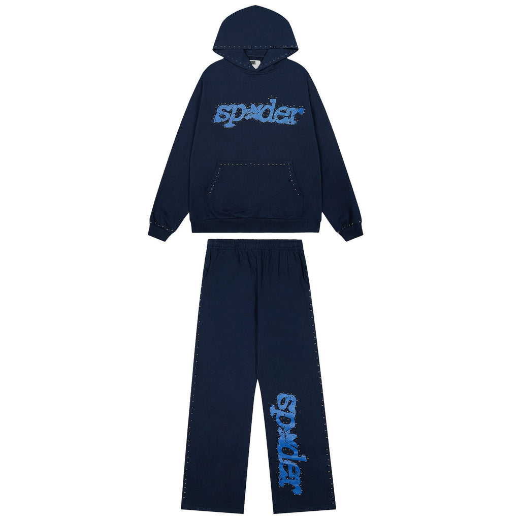 Sp5der Navy Studded Graphic Matching Set — hero