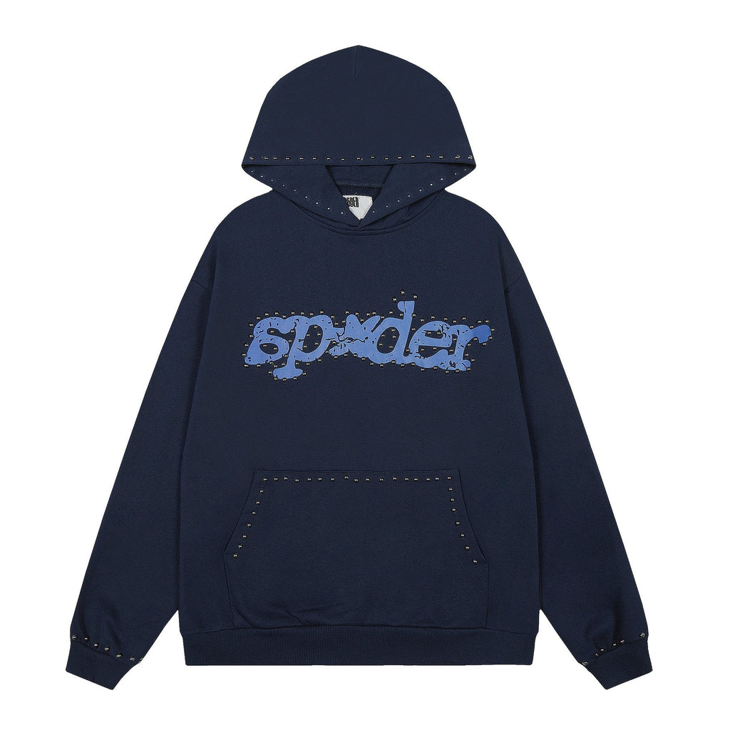 Sp5der Navy Studded Graphic Matching Set — front