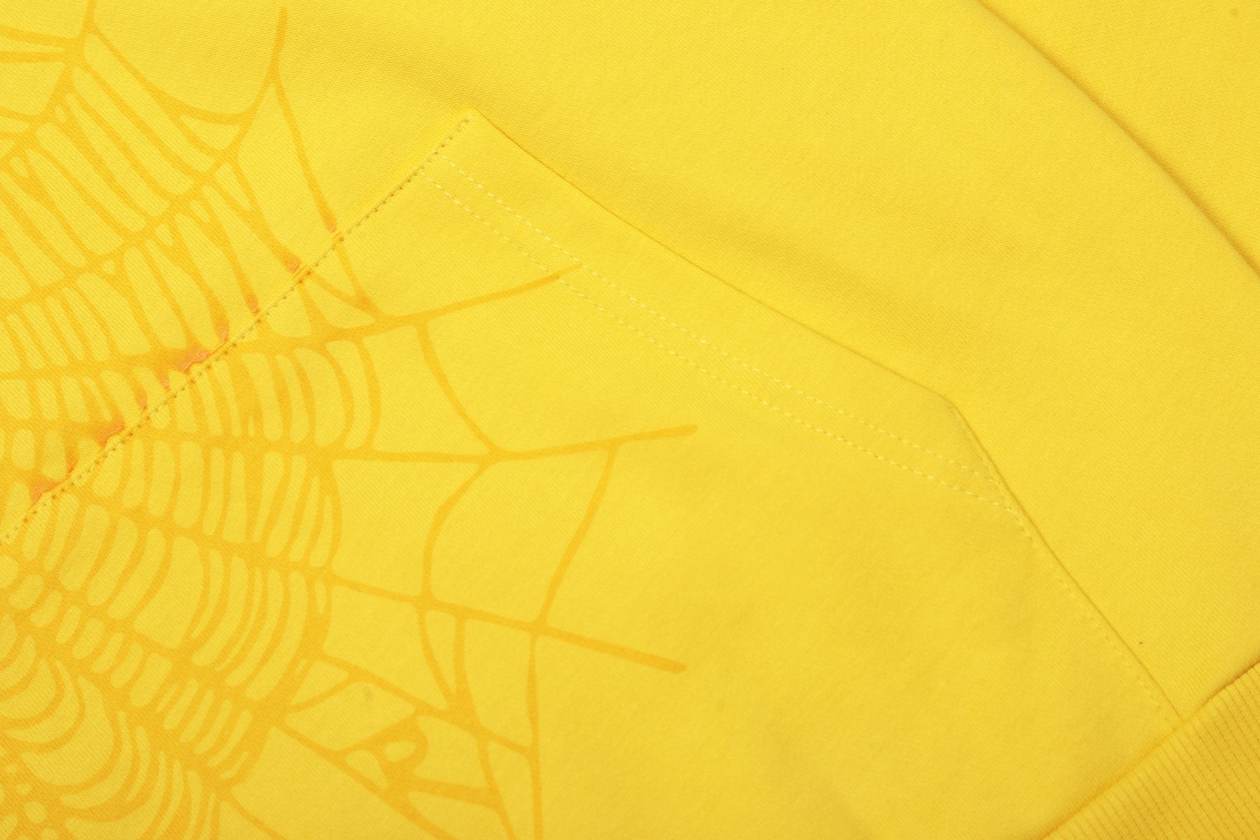 Sp5der Yellow Graphic Hoodie & Sweatpants Matching Set — detail