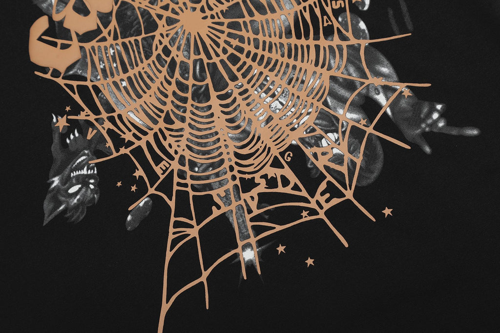 Sp5der Spiderweb Graphic T-Shirt — fabric_closeup