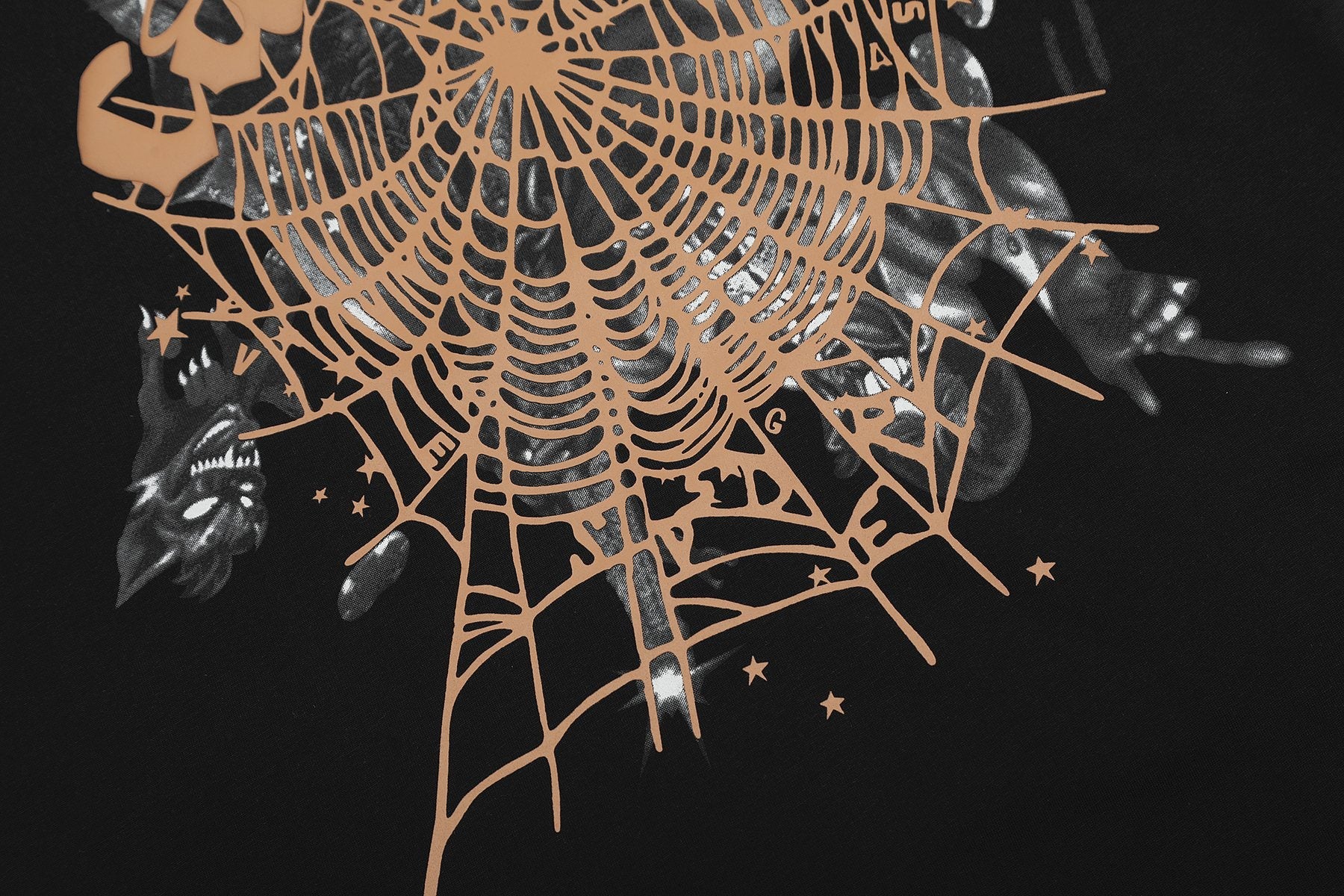 Sp5der Spiderweb Graphic T-Shirt — fabric_closeup